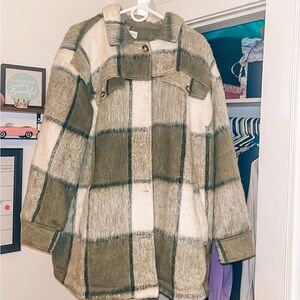 Sage Green Flannel Coat